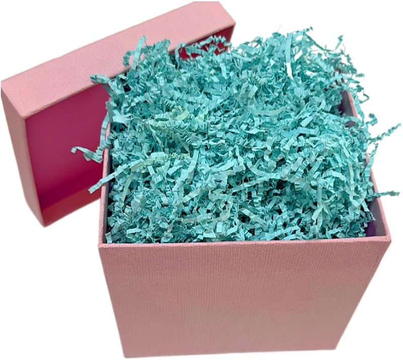 WSSCKSCR Crinkle Cut Paper Shred - 5.3 oz Fluffy Gift Box Filler, Basket Stuffing for Christmas, Wedding, Birthday | Decorative Packing Grass, Party Decorations (Sky Blue) - Image 2